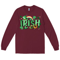 Burgundy irish Long Sleeve Tee - MaliasSmallBusiness