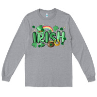 Heather Grey irish Long Sleeve Tee - MaliasSmallBusiness