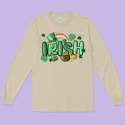 Irish Long Sleeve Tee Designed By Maliassmallbusiness