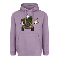 Gnomes Truck Car  Christmas Heavyweight Hoodie | Teevron