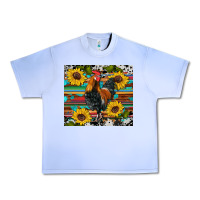 Grape Ice western coop animals rooster sunflowers cowhide wooden serape glitter Urban Heavy Tee - Artiststas