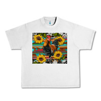 Lunar Rock western coop animals rooster sunflowers cowhide wooden serape glitter Urban Heavy Tee - Artiststas