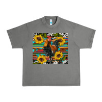Tornado western coop animals rooster sunflowers cowhide wooden serape glitter Urban Heavy Tee - Artiststas
