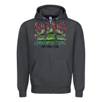 Smoke Saint Nick's Christmas Tree Farm Zipper Hoodie - MaliasSmallBusiness