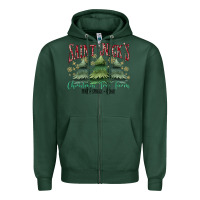 Sports Green Saint Nick's Christmas Tree Farm Zipper Hoodie - MaliasSmallBusiness
