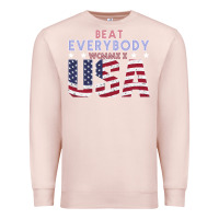 Pale Pink Usa Beat Everybody Premium Sweatshirt - Bettercallsaul