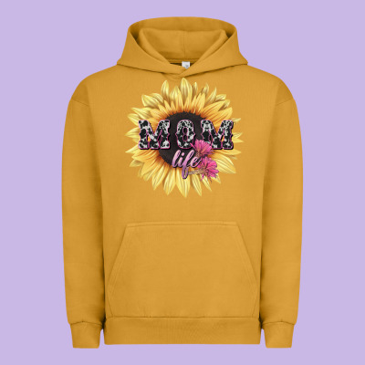 Mom Life Sunflower Mother's Day Urban Hoodie Designed By Howdyjamesfarm