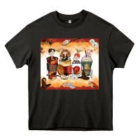 Asphalt harry coffee cups Heavy Core Tee - Zillion Design Studio
