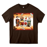 Chocolate Brown harry coffee cups Heavy Core Tee - Zillion Design Studio