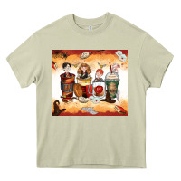 Mossy harry coffee cups Heavy Core Tee - Zillion Design Studio