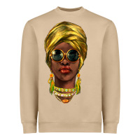 African Woman Heavyweight Sweatshirt | Teevron