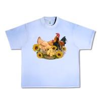 Grape Ice western coop animals farm chicken chick rooster sunflowers Urban Heavy Tee - Artiststas