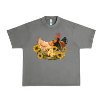 Tornado western coop animals farm chicken chick rooster sunflowers Urban Heavy Tee - Artiststas