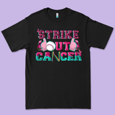 Strike Out Cancer Baseball Premium Tee Designed By Texasbilliewilder