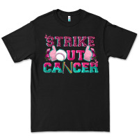 Black Strike Out Cancer Baseball Premium Tee - texasbilliewilder