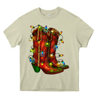 Mossy christmas western boots with lights Heavy Core Tee - RanaPortraitStore