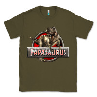 Army Green Papasaurus T-Rex Classic Tee - LillyAllenDesigns