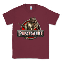 Burgundy Papasaurus T-Rex Classic Tee - LillyAllenDesigns