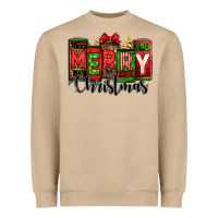 Merry Christmas License Plate Letters Heavyweight Sweatshirt | Teevron