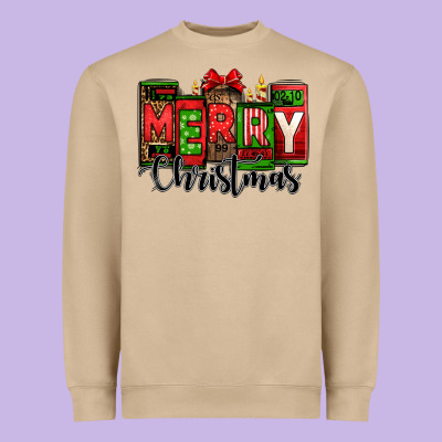 Merry Christmas License Plate Letters Heavyweight Sweatshirt Designed By Jasminsmagicworld