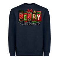 Navy merry christmas license plate letters Heavyweight Sweatshirt - Jasminsmagicworld