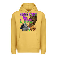 Antique Gold Never Trust The Living Premium Hoodie - texasbilliewilder