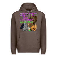 Coffee Never Trust The Living Premium Hoodie - texasbilliewilder