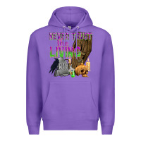 Purple Never Trust The Living Premium Hoodie - texasbilliewilder