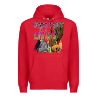 Red Never Trust The Living Premium Hoodie - texasbilliewilder