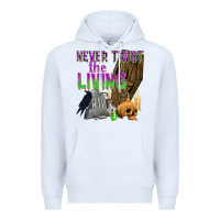 White Never Trust The Living Premium Hoodie - texasbilliewilder