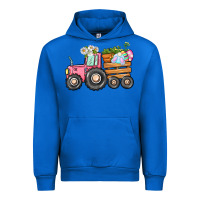 Cobalt Easter bunny tractor Urban Hoodie - CowGirlArtShop