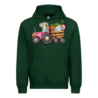 Forest Green Easter bunny tractor Urban Hoodie - CowGirlArtShop