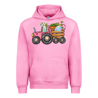 Fuchsia Pink Easter bunny tractor Urban Hoodie - CowGirlArtShop