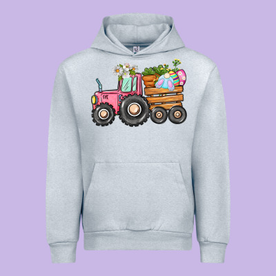 Easter Bunny Tractor Urban Hoodie Designed By Cowgirlartshop