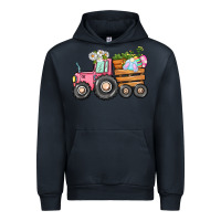 Navy Easter bunny tractor Urban Hoodie - CowGirlArtShop