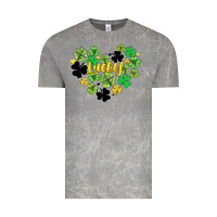 Lucky Heart Shaped Clover Vintage Tee | Teevron