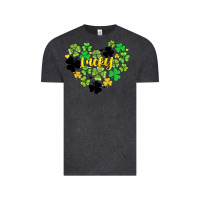 Vintage Black lucky heart shaped clover Vintage Tee - AdoDesignShop
