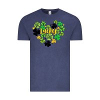 Vintage Denim lucky heart shaped clover Vintage Tee - AdoDesignShop