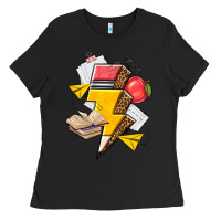 Teacher Lightning Bolt Ladies Tee | Teevron