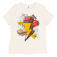 Bone teacher lightning bolt Ladies Tee - texasbilliewilder