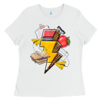 White teacher lightning bolt Ladies Tee - texasbilliewilder