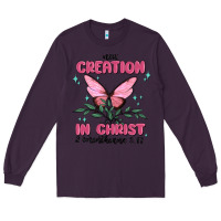 Plum new creation in christ 2 corinthians5.17 Long Sleeve Tee - MaliasSmallBusiness
