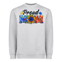 Heather Grey proud mom autism Heavyweight Sweatshirt - BarkalooDesign