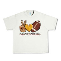 Pistachio peace love football Urban Heavy Tee - AdoDesignShop