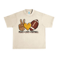 Sandshell peace love football Urban Heavy Tee - AdoDesignShop