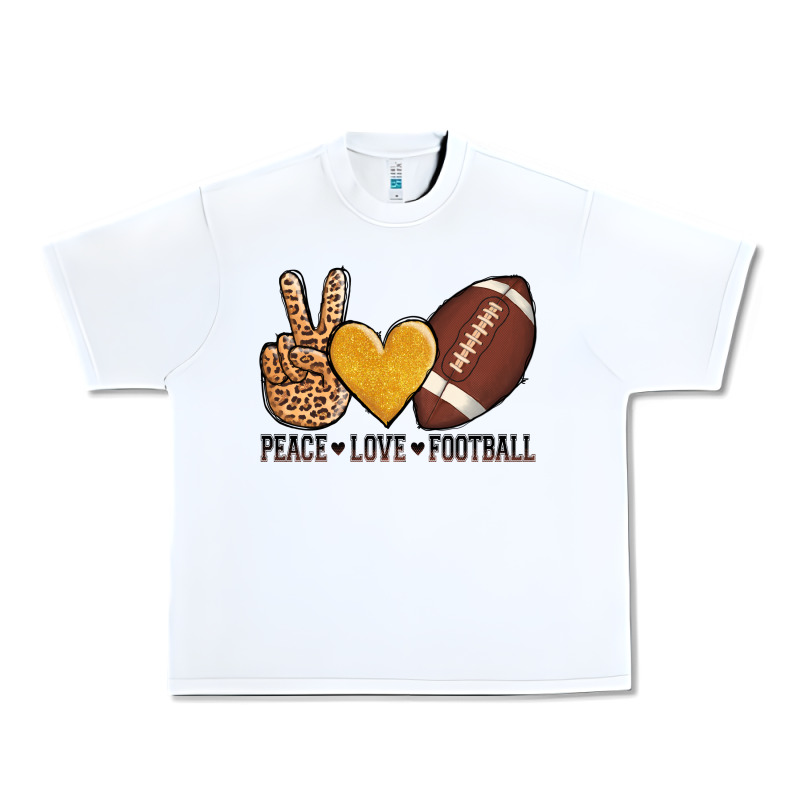 Peace Love Football Urban Heavy Tee by AdoDesignShop | Teevron