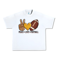 White peace love football Urban Heavy Tee - AdoDesignShop