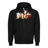 Christmas Milk And Cookie Latte Coffee Cups Zipper Hoodie | Teevron