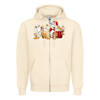 Sandshell Christmas Milk and Cookie Latte Coffee Cups Zipper Hoodie - MaliasSmallBusiness
