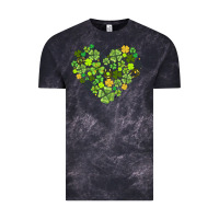 Cloud Black heart shaped clover Vintage Tee - AdoDesignShop